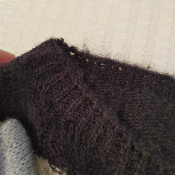 NWT SKOVHUUS STRIPED WOMEN'S CABLE KNIT SWEATER MADE IN ITALY - Picture 9 of 14